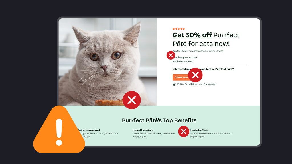 landing page mistakes
