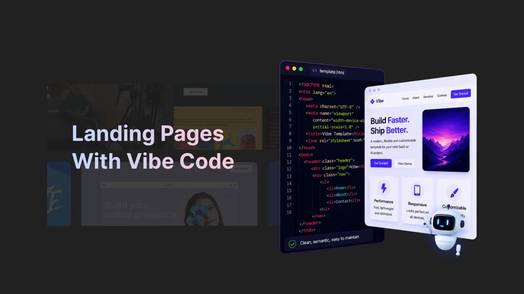 landing pages with vibe code