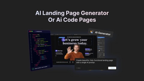 AI landing page generator or ai code pages
