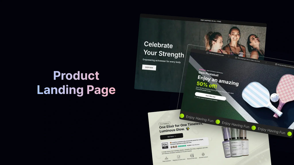 product landing page