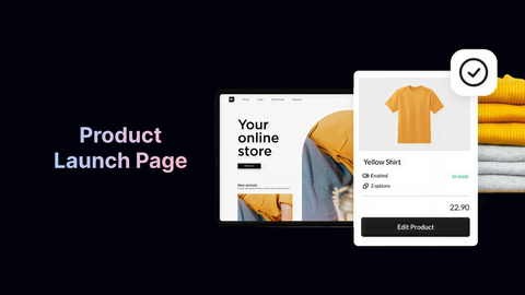 product launch page