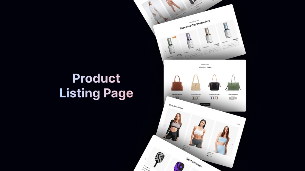 product listing page