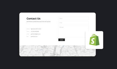 Shopify contact us pages