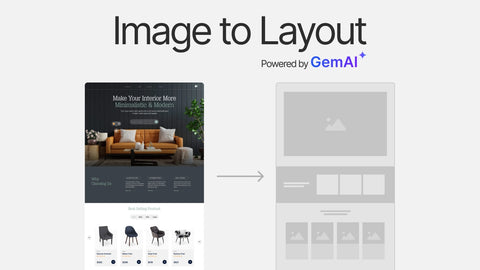 GemPages Image to Layout AI feature