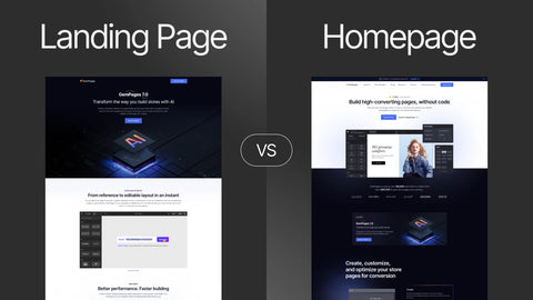 Landing pages vs Home pages